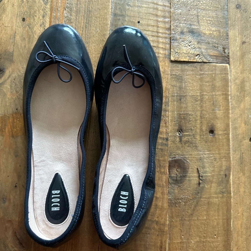 Bloch Patent Ballet Flats in Navy Blue